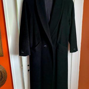 Vintage Karen Collection Women's black Cashmere/Wool Coat Size 4